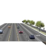 Proposed Bus Rapid Transit lanes on SR-224 with 30% reduction in road width.