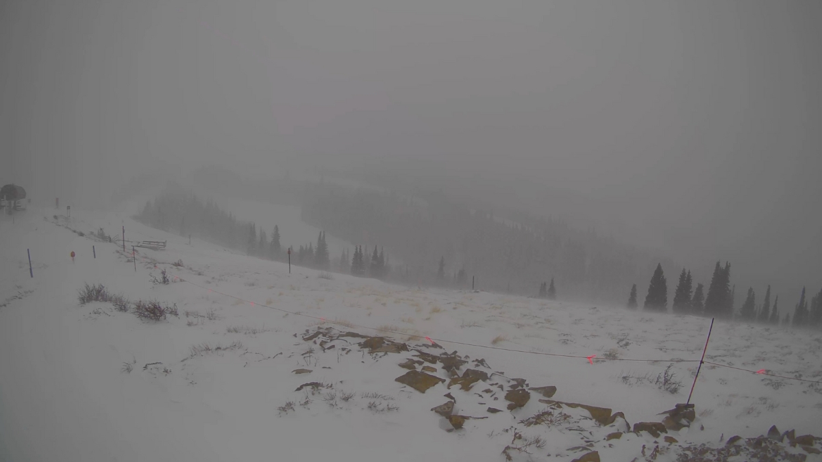 Views of the storm from the top of Crescent webcam from Park City Mountain.