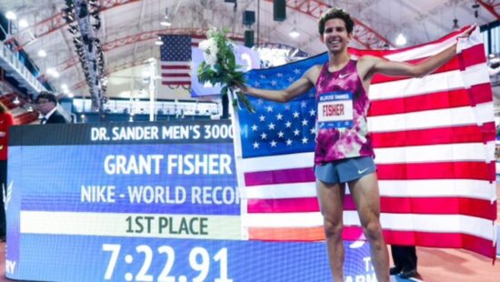 Grant Fisher at the Millrose Games.