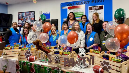 Nuzzles & Co. Super Bowl baskets courtesy of Walmart.