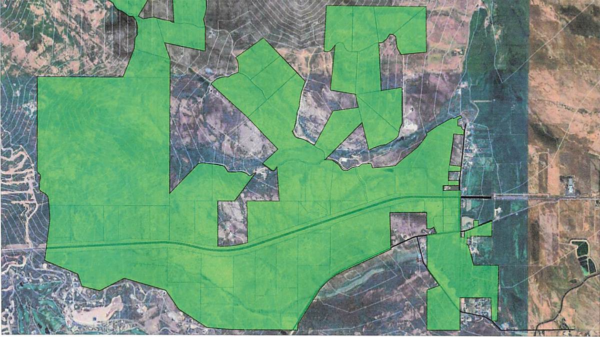 The proposed boundary map for West Hills, which has moved one step closer to annexation from Kamas.