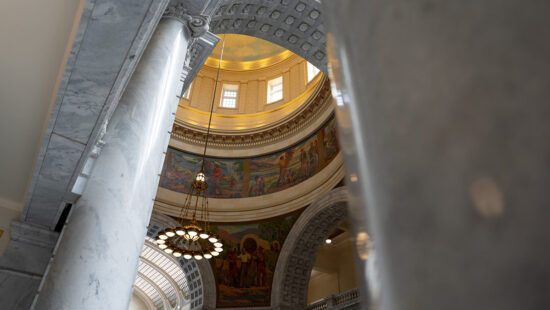 The rotunda inside the Capitol in Salt Lake City is pictured on Thursday, Feb. 6, 2025.