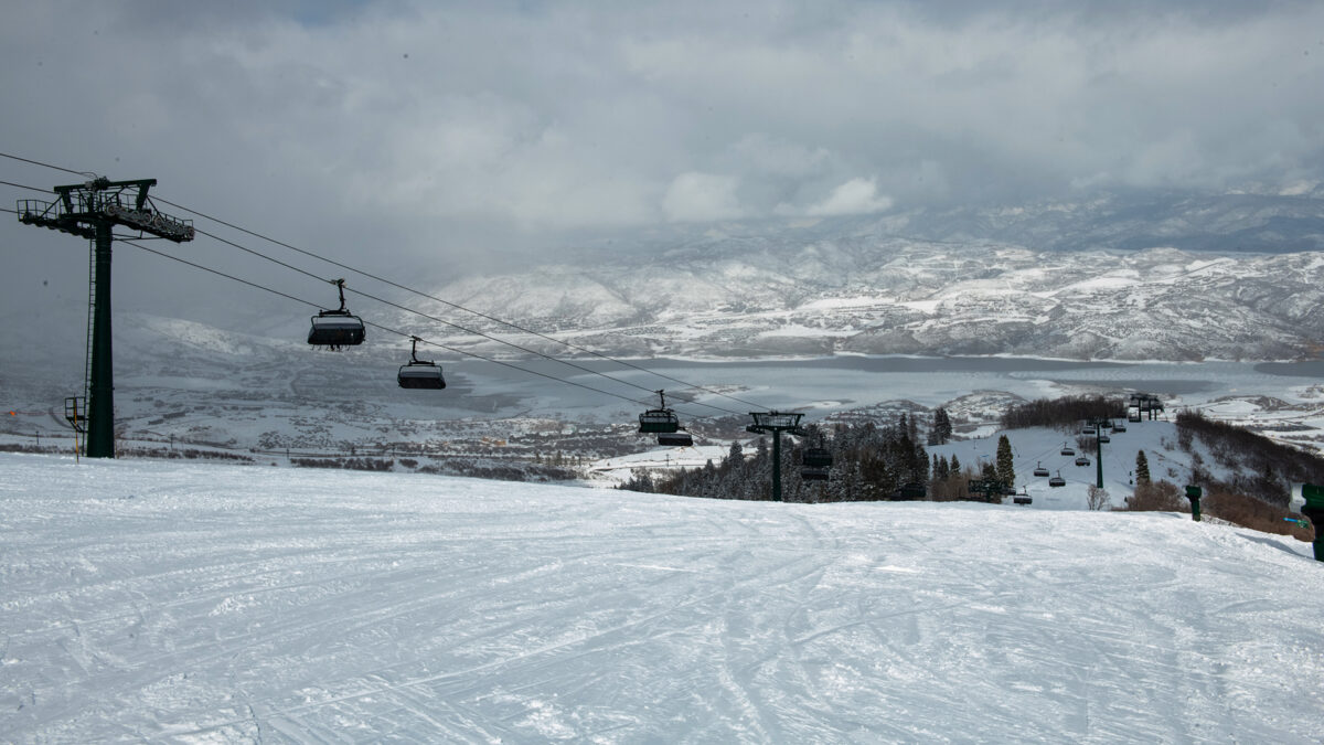 Hoodoo Express Grand Opening, Deer Valley Resort. East Village ski area.