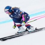 United States' Lindsey Vonn skis during a women's super-G run at the World Cup Finals, Sunday, March 23, 2025, in Sun Valley, Idaho.