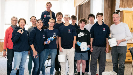 Young Men's Service League volunteering to paint the Senior Center, Park City