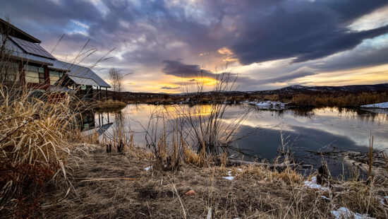 First light over the ponds at Swaner Nature Preserve in Kimball Junction