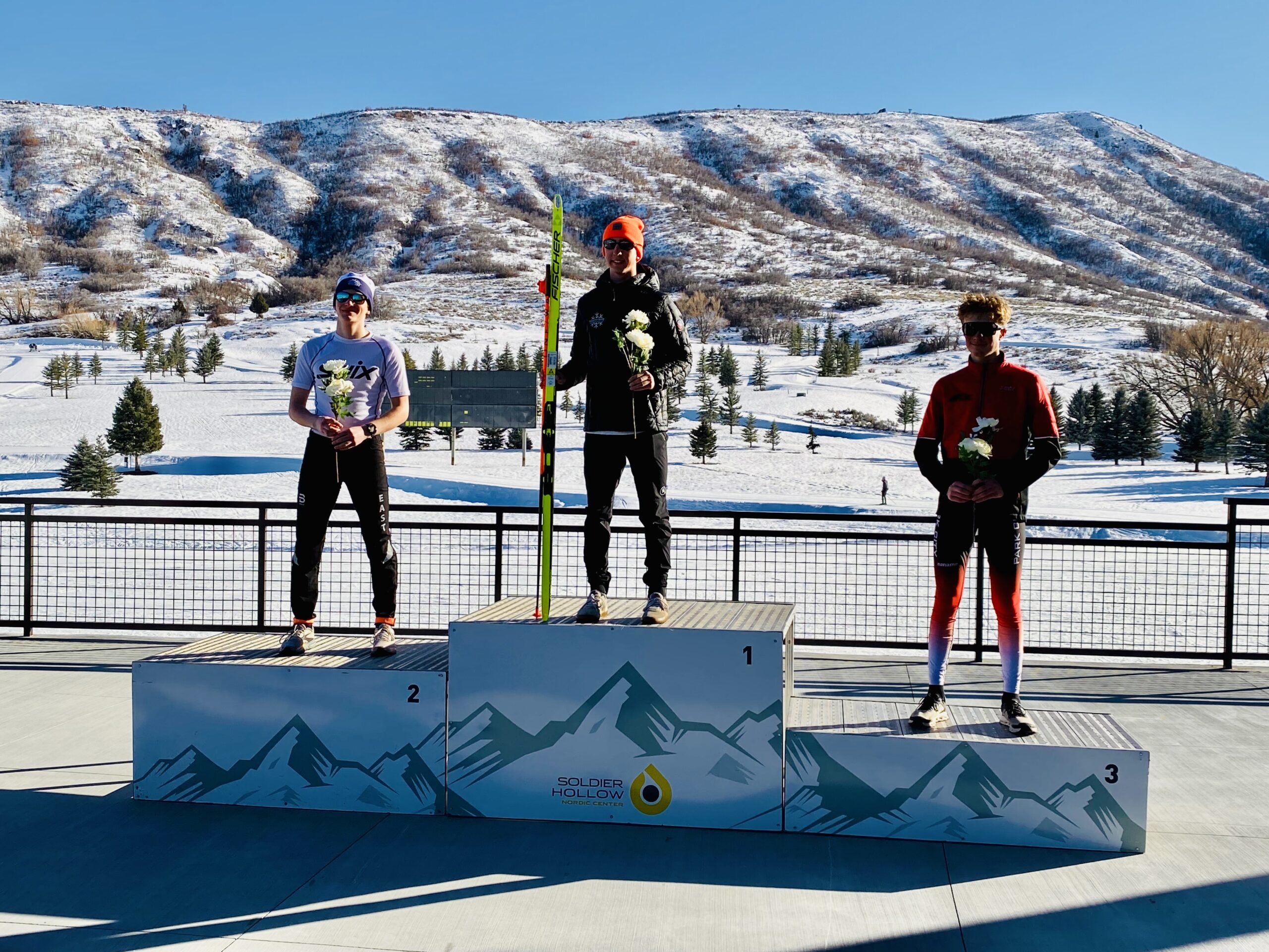 PCSS Nordic Combined athlete Luke Miller, third place, jr. Nationals at SoHo.