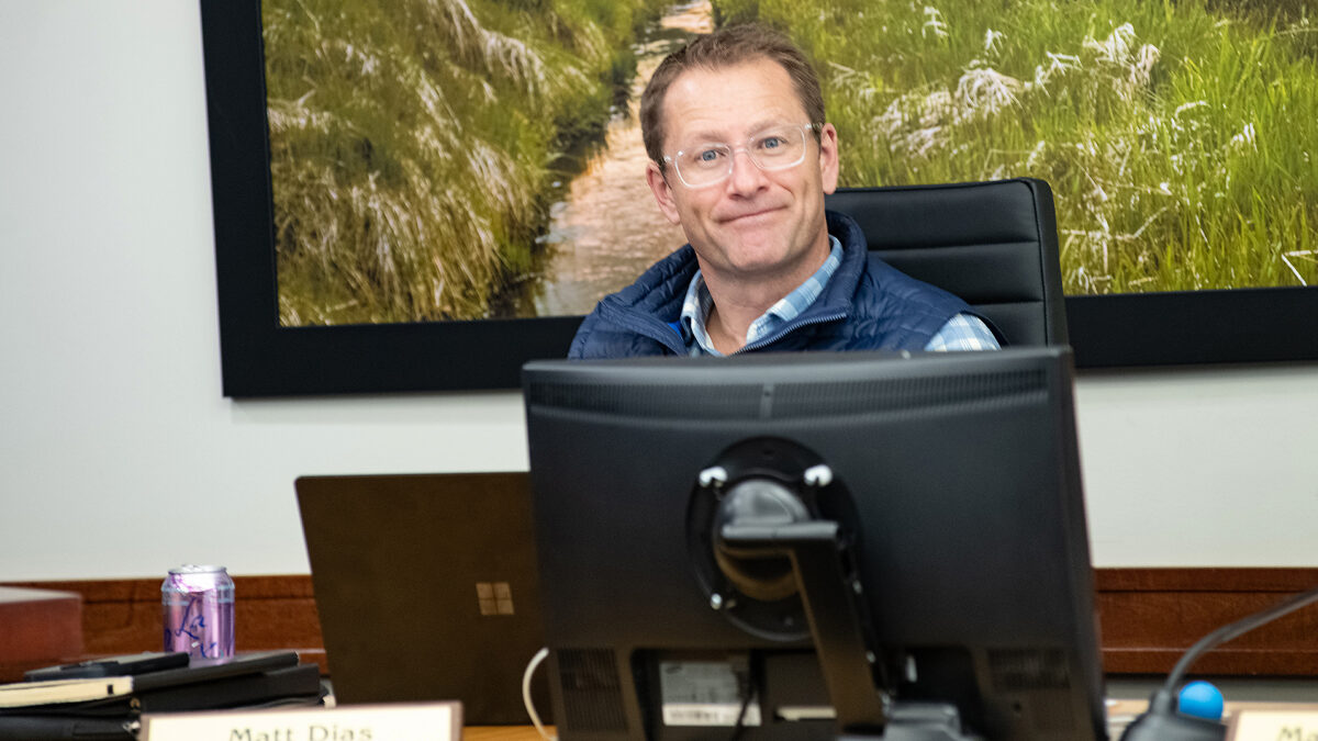 Park City Manager Matt Dias during a City Council meeting in April 2025.