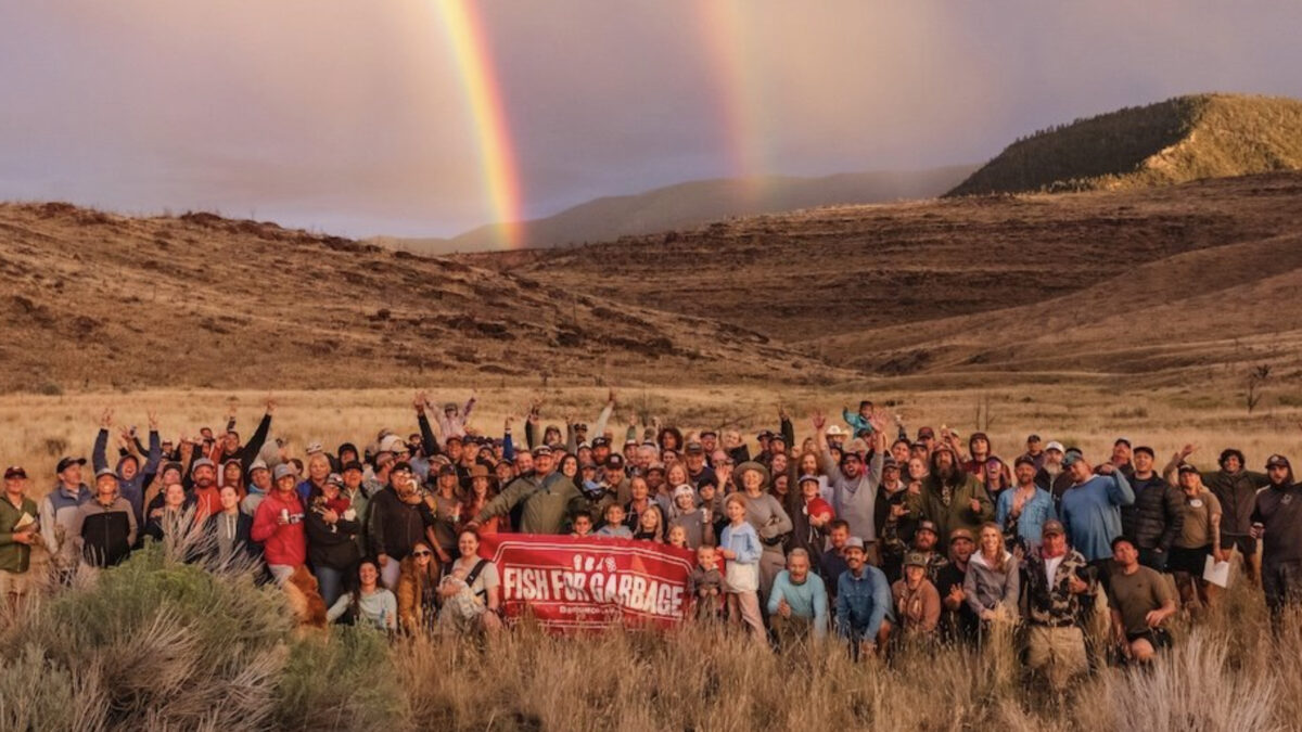 Volunteers gather at a Fish For Garbage cleanup event, marking a decade of community-driven efforts that have removed over 100,000 pounds of trash from Utah’s waterways.