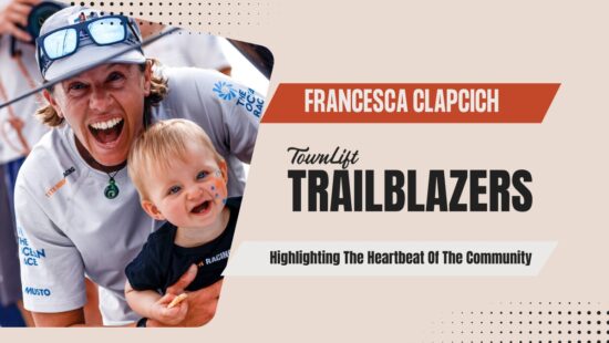 Francesca Clapcich, featured in TownLift’s Trailblazers series, shares a joyful moment with her daughter—highlighting a life of adventure, purpose, and community rooted in Park City.