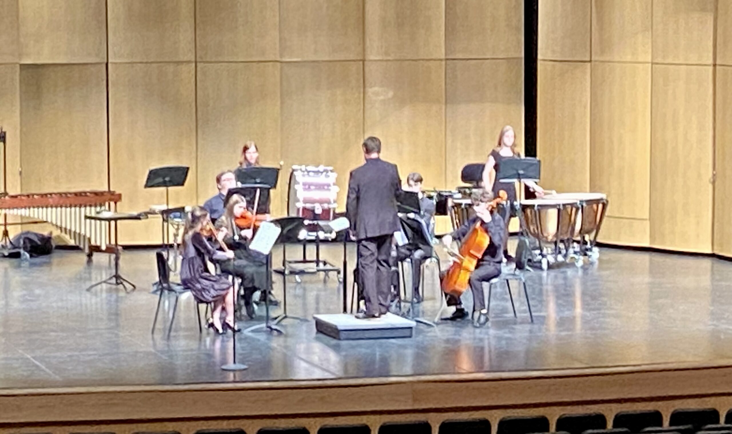 An Orchestra group from a visiting school.