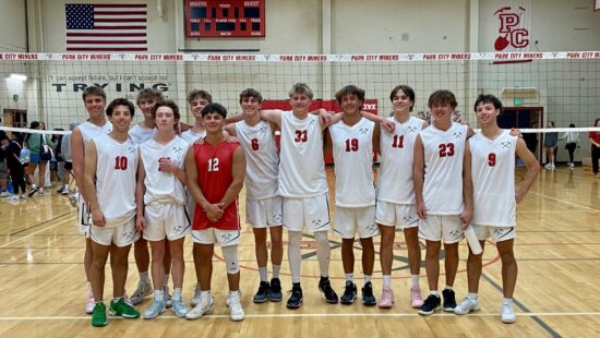 Park City v Hillcrest for the win at boys volleyball Senior Night's home game.