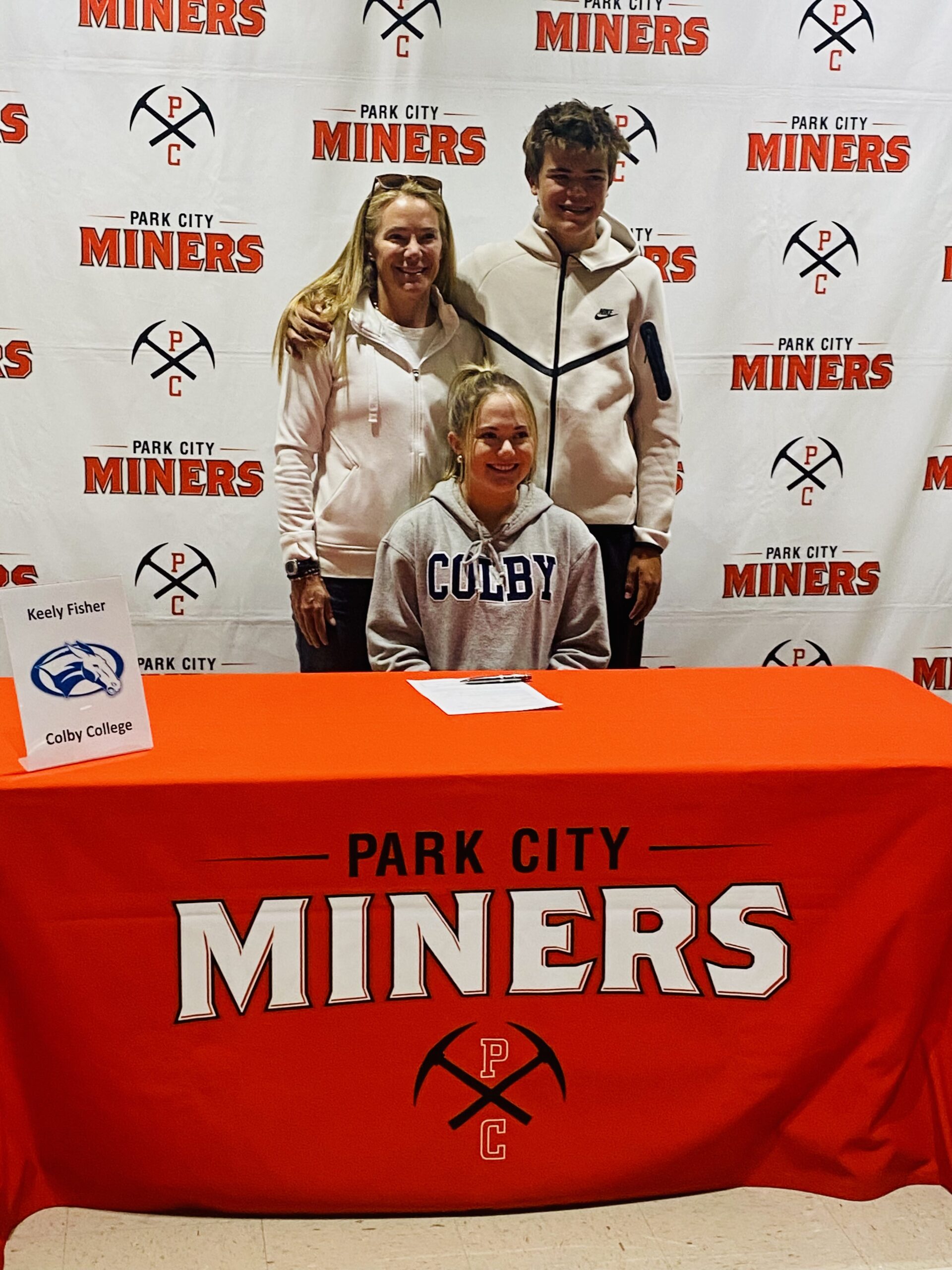 Keeley Fisher with her family.