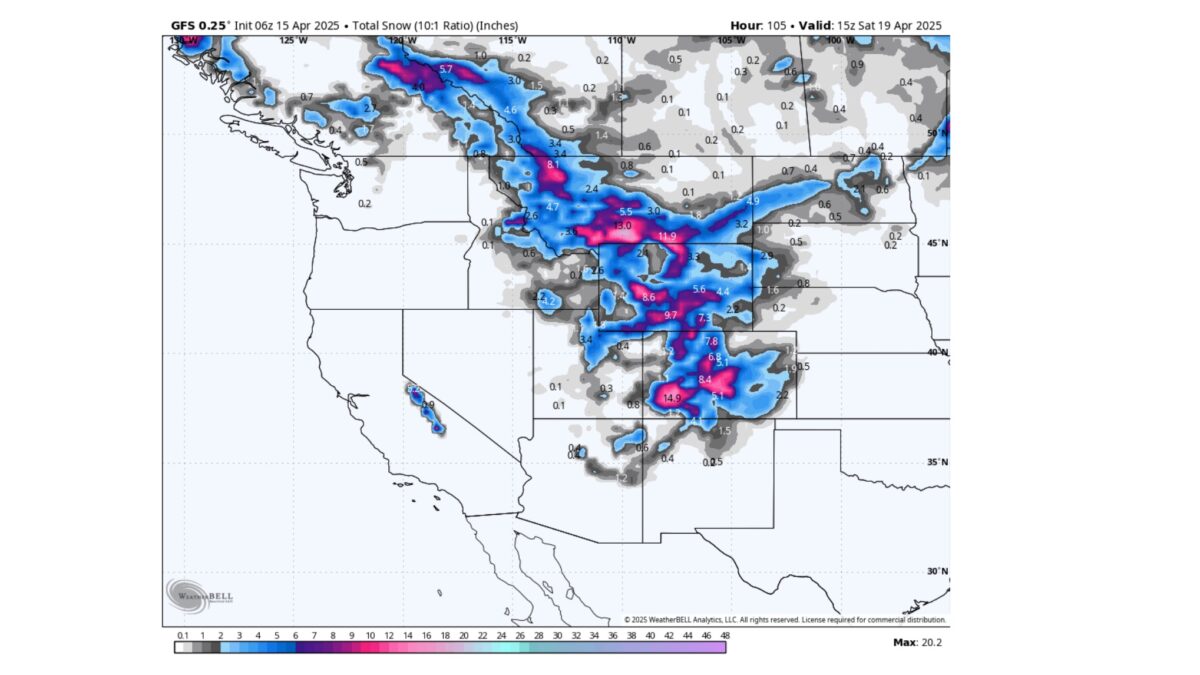 We'll have to wait for Thursday and see if Mother Nature intends to give Utah another dose of spring snow.