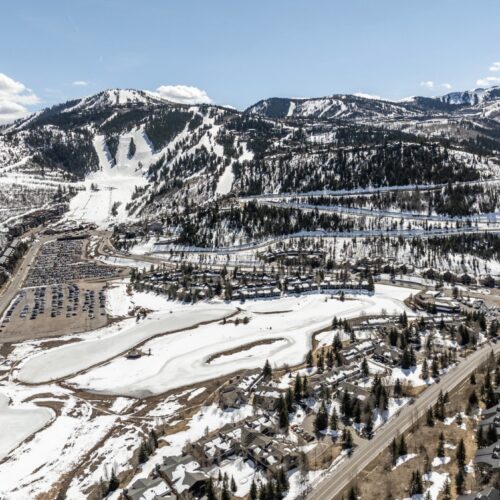 Deer Valley's Snow Park base area.