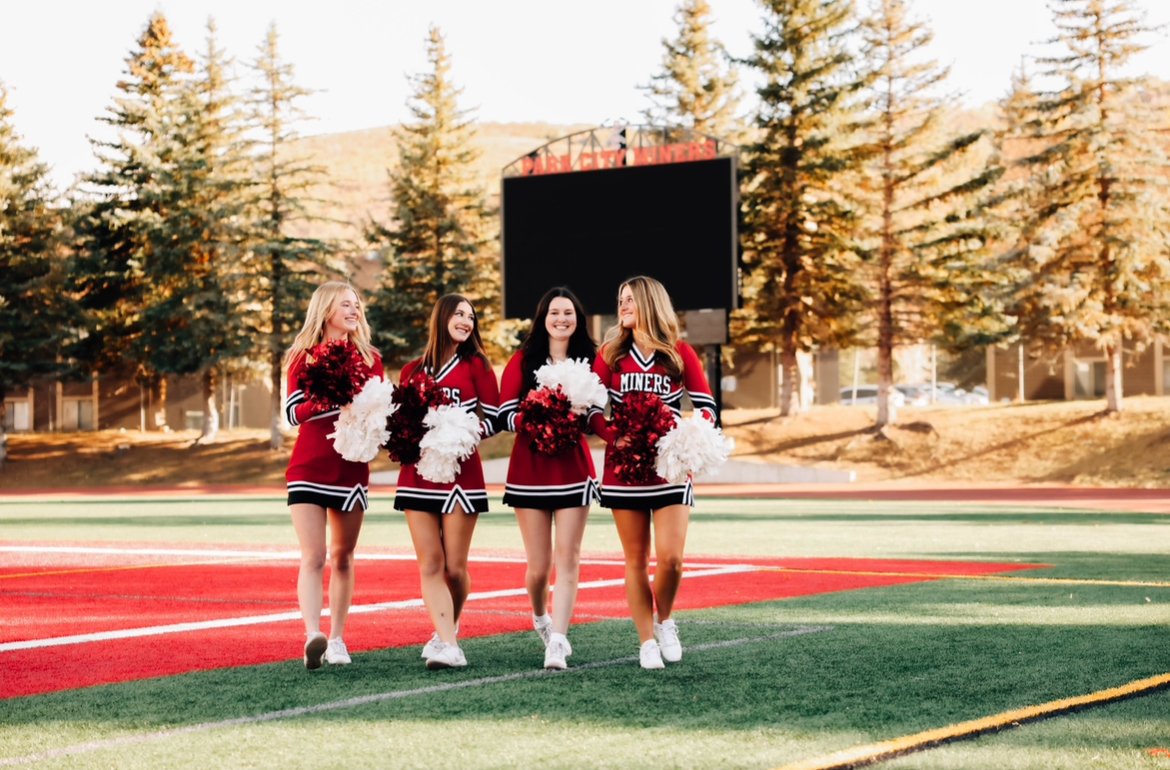 Miners Cheer squad members.