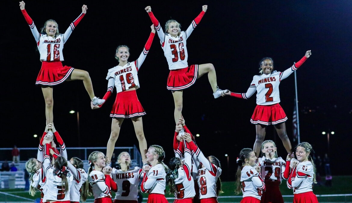 Park City High School Miners Cheer Team.