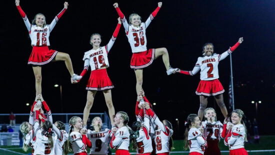 Park City High School Miners Cheer Team.