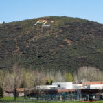 The PC on PC Hill wrapped in Pride colors on Wednesday, May 7, 2025.
