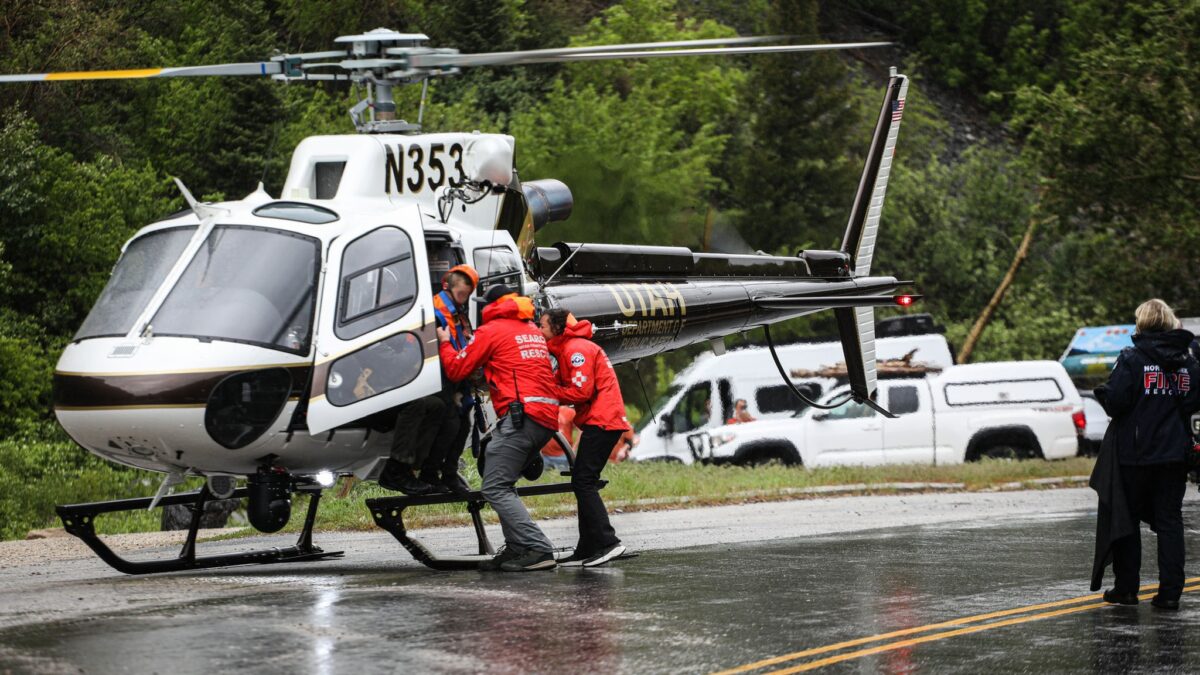 A family was rescued after weather turned bad on a hike in what looks to be Bridal Falls.