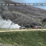 Tanker Truck Fire on US 40
