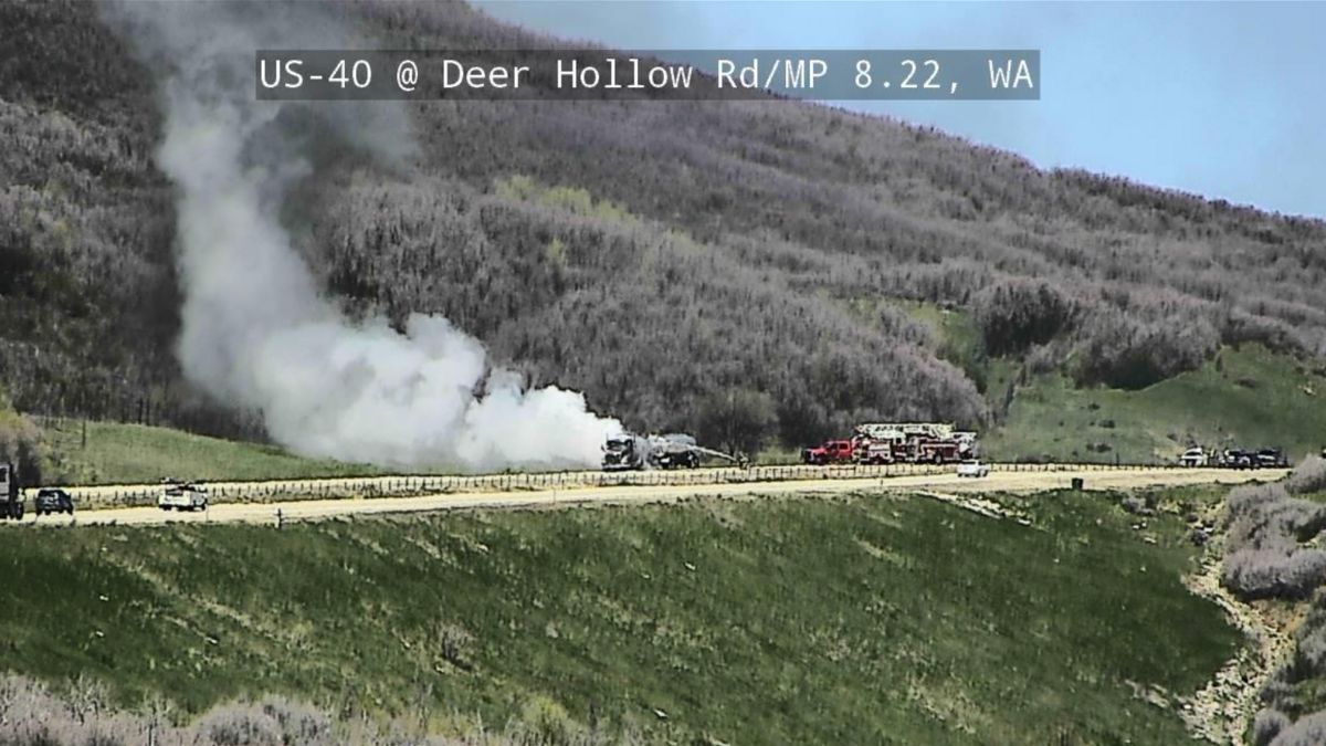 Tanker Truck Fire on US 40