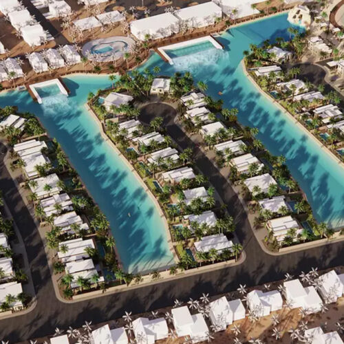 A development in Utah's southern desert just outside Zion National Park will offer short-term rentals and a surf community.