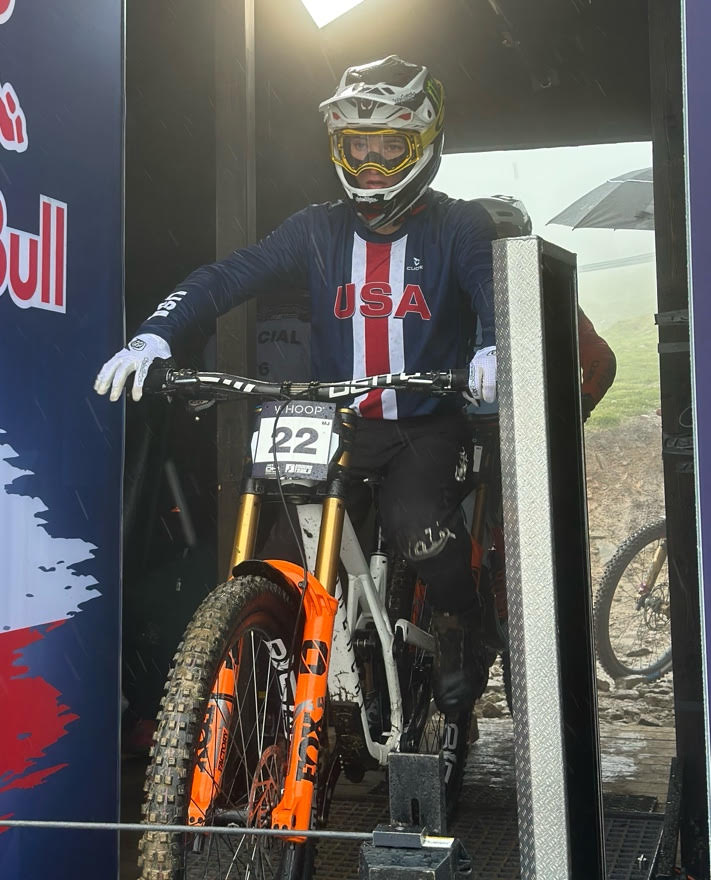 Luke Mallen in the start gate