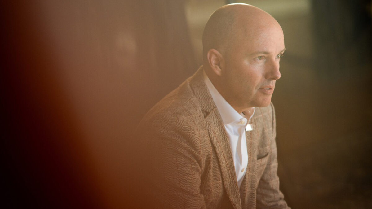 Gov. Spencer Cox gives an interview at the Capitol in Salt Lake City on the first day of the legislative session, Tuesday, Jan. 21, 2025.