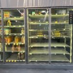 Empty shelves at the Park City Whole Foods on June 18, 2025, reflect ongoing supply chain disruptions following a cyberattack on United Natural Foods Inc. (UNFI), the grocer’s primary distributor.