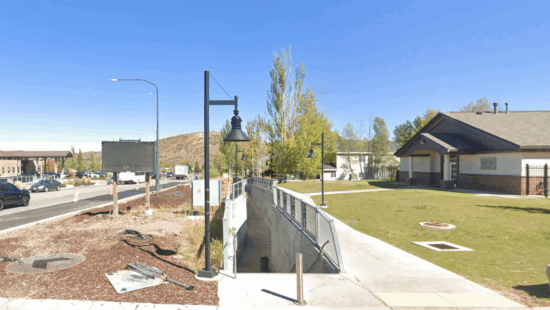 The pedestrian tunnel helps students travel safely across Kearns Blvd.