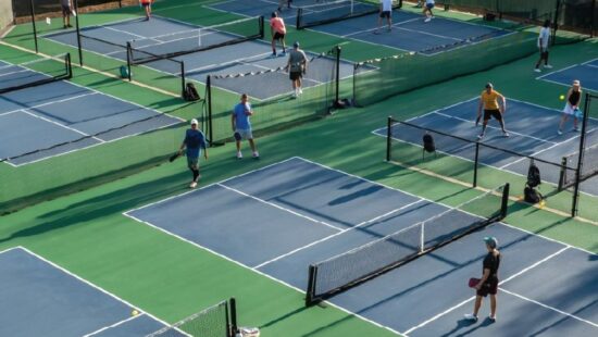 Pickleball courts at Willow Creek Park.