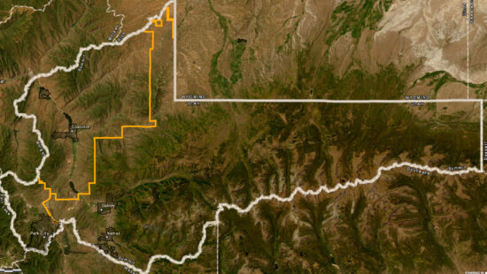 A map of Summit County showing how the county's three school districts are deliniated.