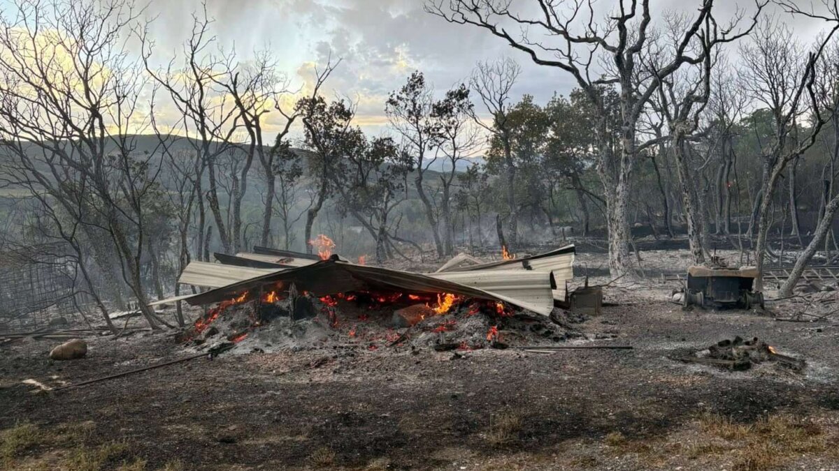 The 3.8-acre wildfire near Highway 35 in Woodland, Utah, destroyed one outbuilding.