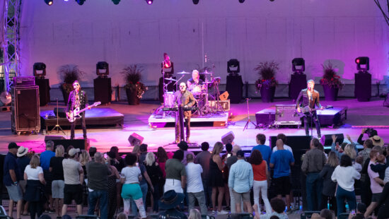 A Flock of Seagulls performing at 80's Night Out! Concert on the Slopes, Canyon's Village