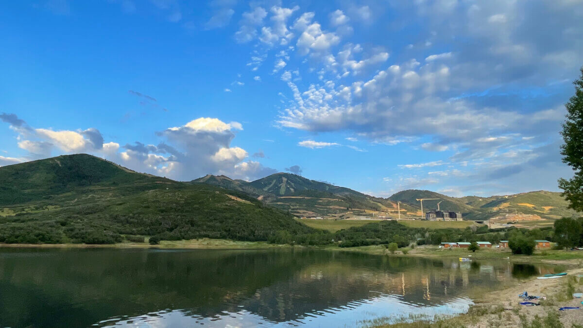 A view of Deer Valley's east side from the Jordanelle State Park on July 1, 2025 where the resort is planning to open 7 new lifts and 80 new trails this winter.