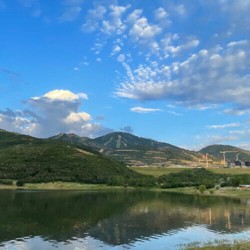 A view of Deer Valley's east side from the Jordanelle State Park on July 1, 2025 where the resort is planning to open 7 new lifts and 80 new trails this winter.