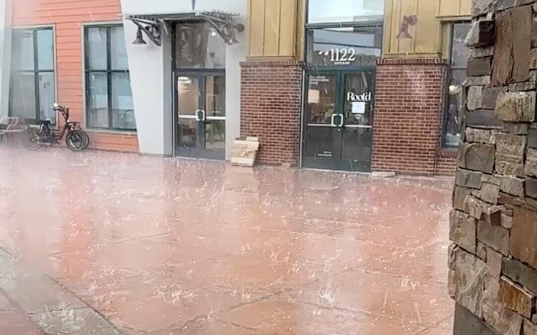 First rain in 6 weeks at Kimball Junction this afternoon