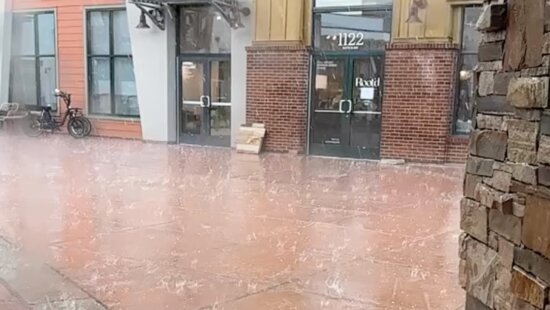 First rain in 6 weeks at Kimball Junction this afternoon