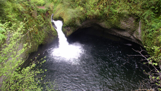 Punchbowl Falls in Oregon.