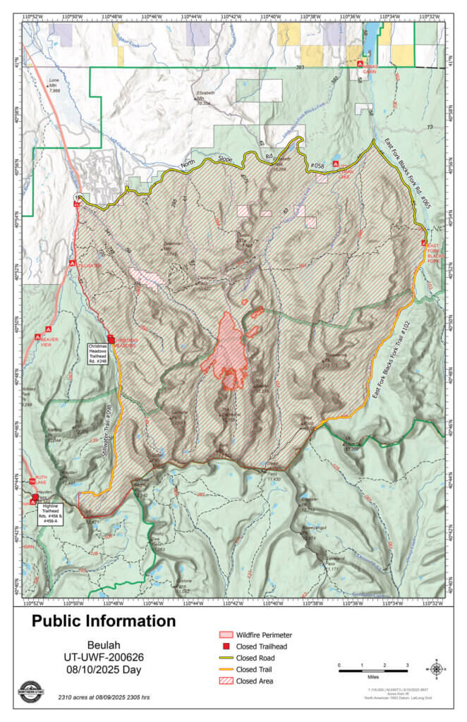 Beulah Fire grows to 2,310 acres as crews battle challenging conditions ...