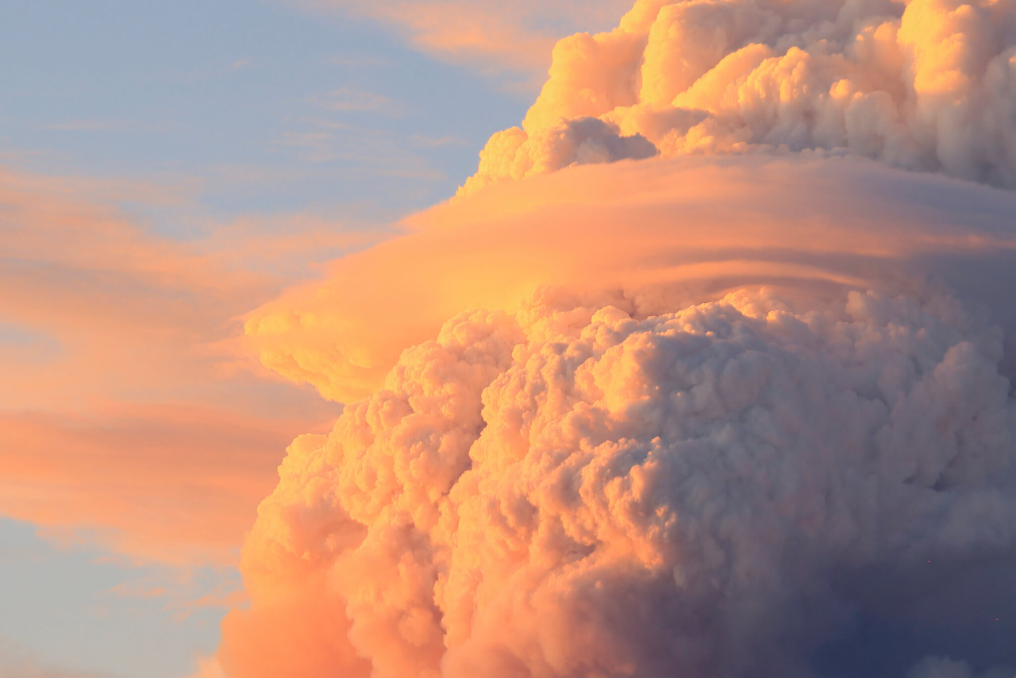 'Fire clouds' form near the Bright Angel Trailhead, Sunday, July 27, 2025.