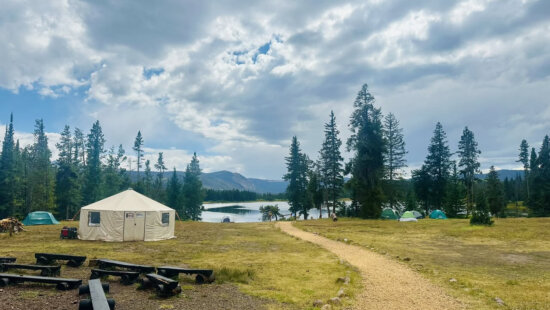 Smoke from the Beulah Fire mixes with. cloudy skies in the Uintas Saturday, August 17, 2025.