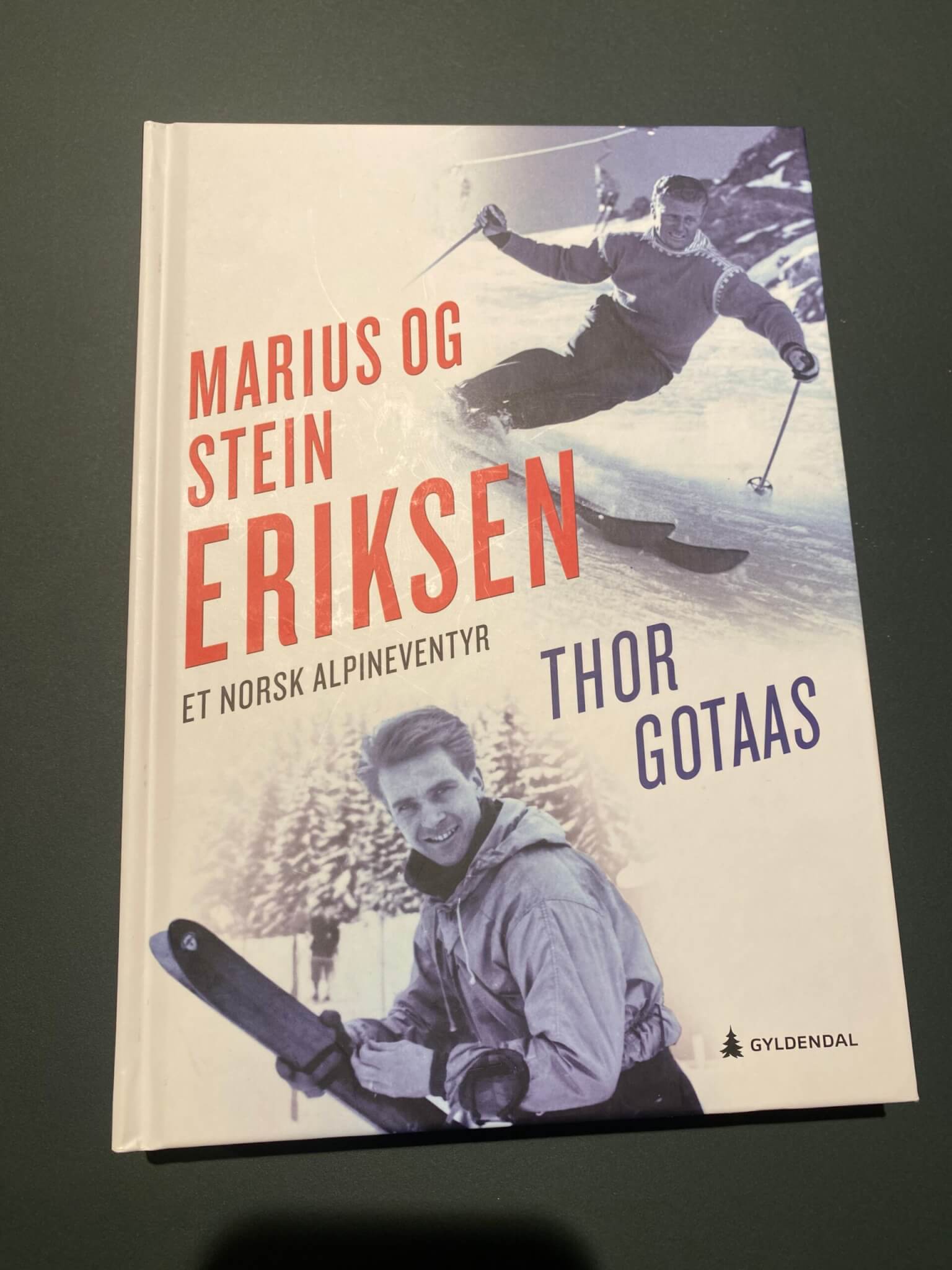 Book about fellow alpine multi-medalist, Olympian Stein Ericksen on display and for sale in the Olympic Museum in Oslo, Norway.