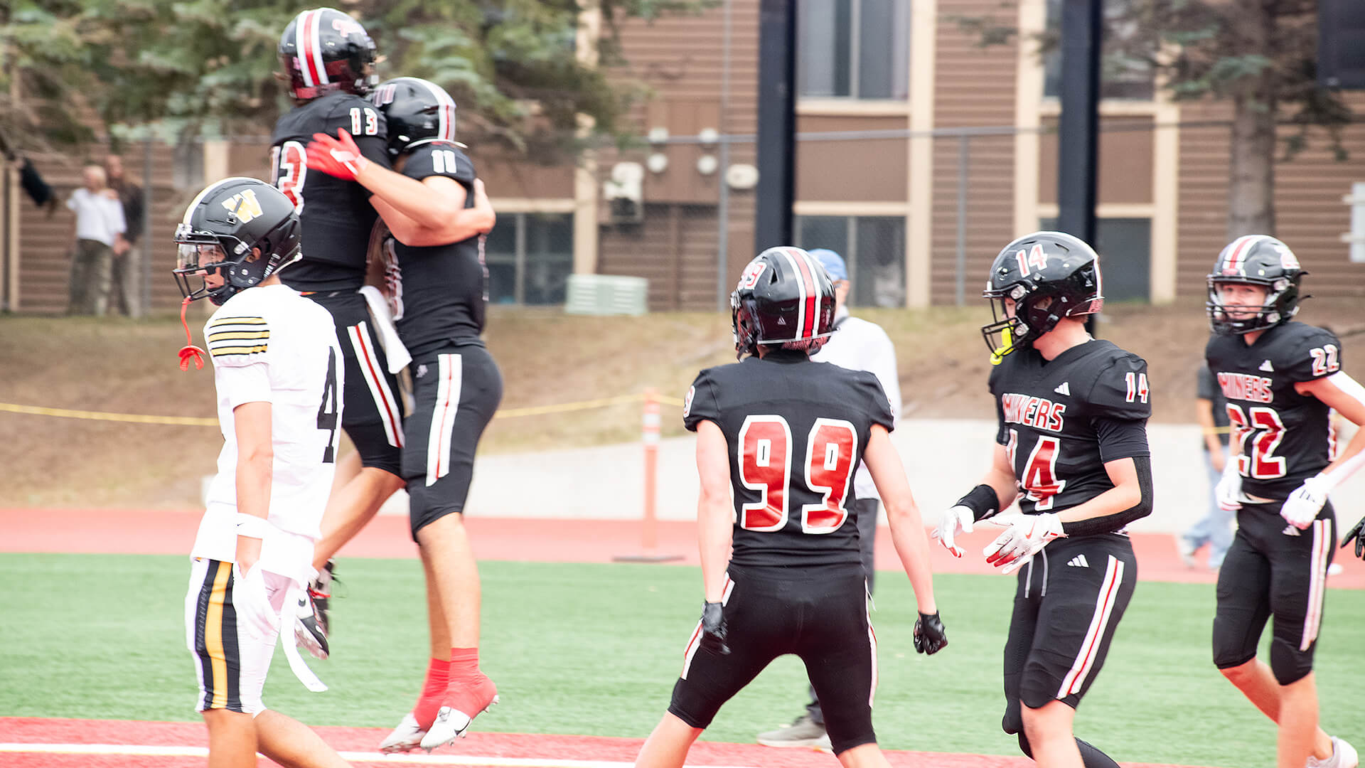 Park City Miners narrow victory against the Wasatch Wasps, 28-23, at Dozier Field, Park City High School