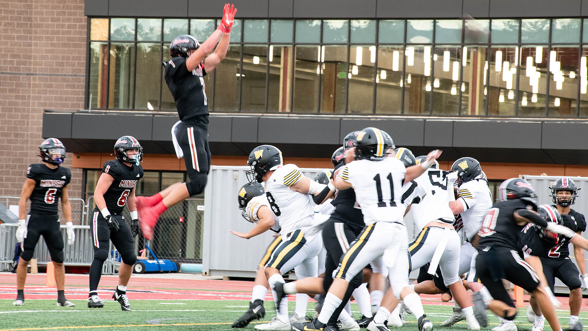 Park City Miners narrow victory against the Wasatch Wasps, 28-23, at Dozier Field, Park City High School