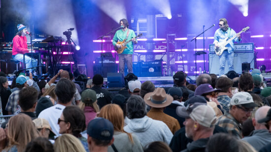 Jam band Goose plays during the headline act of at Park City Song Summit 2025.