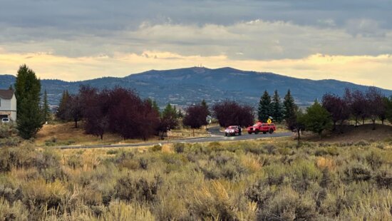 First responders block entrances to Trailside neighborhood for shelter-in-place order due to a police incident.