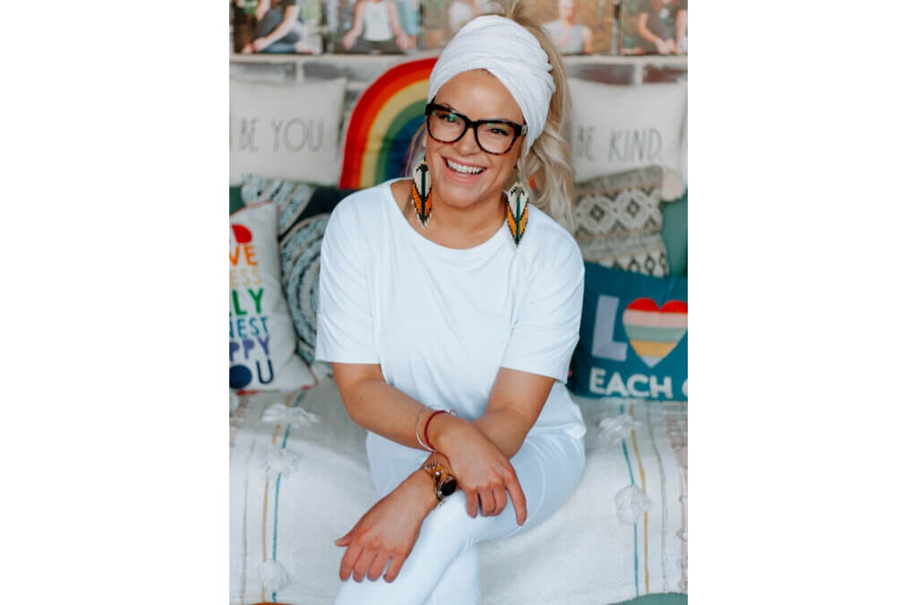 Morgan Lulu, Kundalini Yoga teacher at PC Yoga Collective, blends movement, breathwork, and sound to help students cultivate self-compassion, resilience, and joy.