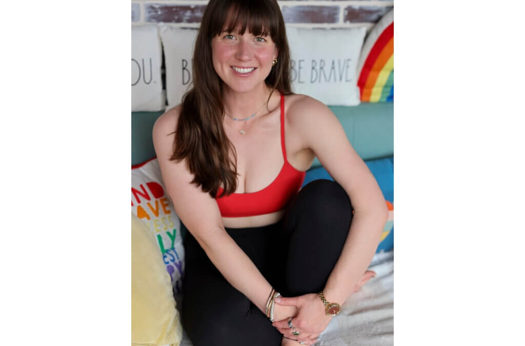 Sarah Sloan, a teacher at PC Yoga Collective, blends her Iyengar roots with Vinyasa flow and a Midwestern warmth in her classes.